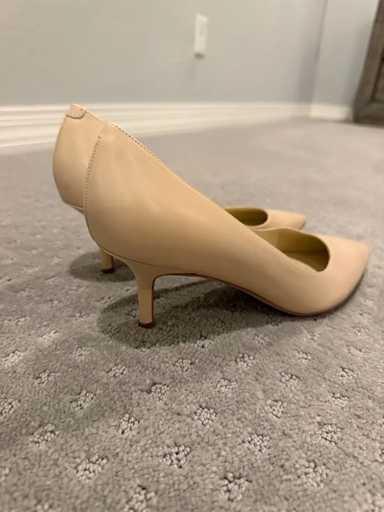 Nine West Women's Arlene Pointed-Toe Low Heel Pumps - Shade Blush Leather - Picture 5 of 7